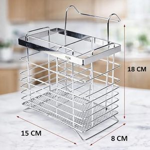 Cesta de Almacenamiento Metálica para Cocina con Diseño de Gancho, Resistente al Óxido, Estante de Alambre de Una Sola Capa para Organización de Artículos Diversos - Product Image 4