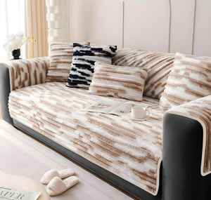 Housse de canapé en fourrure de luxe, protection douce pour canapé, housse de canapé en peluche pour salon, vente en gros, couleur unie moderne, fourrure pelucheuse - Product Image 4