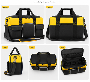 Heavy Duty Oxford Fabric Multi-Pocket Tool Bag with Adjustable Shoulder Strap for Electricians, Carpenters & Mechanics - Product Image 2