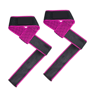 Sangle de musculation rose et noire en néoprène rembourré pour la prévention des blessures, antidérapante, pour le soutien de la force de préhension - Prix de gros - Product Image 1