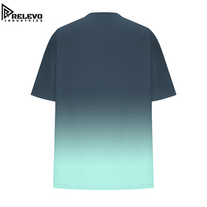 T-shirt oversize de haute qualité pour femme, tunique décontractée à col rond dégradé, tee-shirt d'été ample à épaules tombantes et manches courtes - Product Image 3