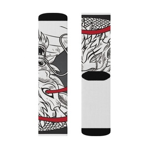 Chaussettes pour hommes personnalisées avec logo OEM, design antidérapant par sublimation, confortables, style ras du cou, couleur personnalisée - Product Image 6