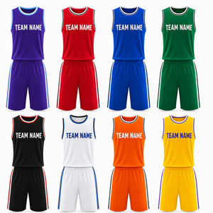 Custom Quick Dry Moisture-Wicking Basketball Jersey Shorts Set Heat-Transfer Printed Personalized Logo Name Number Elastic Waist - Product Image 2