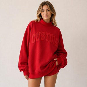 Sudadera de Cuello Alto para Mujer Talla Grande, Secado Rápido, Transpirable, Manga Larga, Tejida, Ropa de Invierno, Impresión de Logotipo Personalizado - Product Image 1
