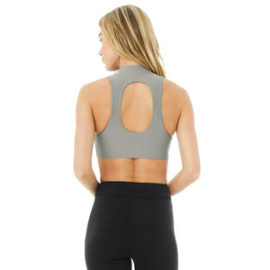 Sujetador deportivo de cuello alto y espalda cruzada para mujer, top corto de yoga transpirable para gimnasio, fitness y entrenamiento, ropa deportiva al por mayor personalizada - Product Image 3