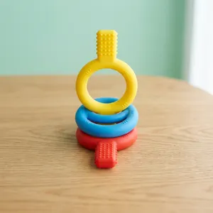 Mordedor Sensorial de Silicona para Bebés, Grado Alimenticio, Suave, Juguete Masticable para Estimulación Oral Infantil - Product Image 3