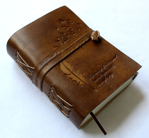 Articles cadeaux de luxe promotionnels Camelon Exports, carnet assorti à un étui à stylo, couverture souple, cuir véritable tanné naturellement - Product Image 2