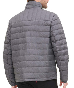 Daizen Star Men's Gray Puffer Jacket Stand Collar Zipper Closure Windproof Winter Casual Polyester Filling - Product Image 3