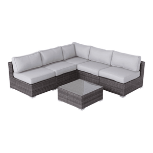Ensemble de jardin en osier pour 4 personnes, entièrement assemblé, avec coussins confortables pour l'extérieur - Product Image 2