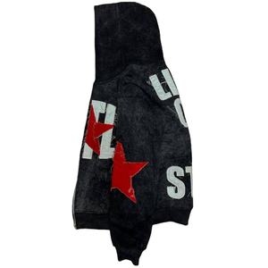 Sudadera con capucha de invierno para hombre, de corte regular, de tejido grueso, con lavado ácido personalizado, logotipo bordado, estilo vintage desgastado, con cremallera, marca privada - Product Image 6