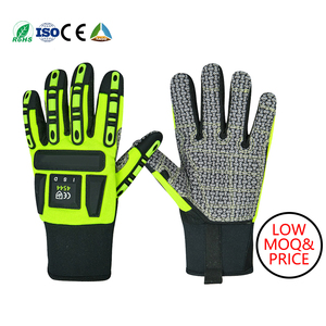 Gants de sécurité antidérapants à doigts entiers avec motif à pois et revêtement en polyuréthane pour activités de plein air unisexe - Product Image 6