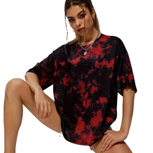 Camiseta Oversize de Manga Corta para Mujer, 100% Algodón, Corte Holgado Informal, OEM ODM, Logotipo Personalizado, Camisetas con Hombros Caídos - Product Image 2