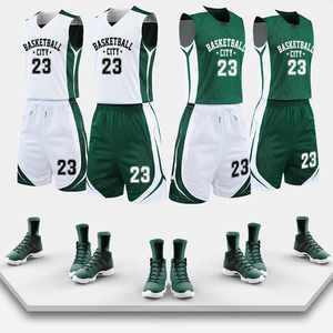 Ensemble short et maillot de basket-ball en gros, nouveau design personnalisé, impression de logo, nom de l'équipe, uniforme de basket-ball réversible personnalisé - Product Image 2