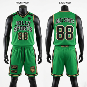 Ensemble short et maillot de basket pour homme, respirant, en polyester, impression par sublimation, logo personnalisé - Product Image 6