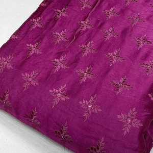 Tela de Chifón Bordada Malty Dobby, 100% Poliéster, Transpirable, Ecológica, para Bodas, Color Personalizado, Suministro Textil, Exportaciones - Product Image 4