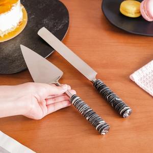 ชุดมีดและที่ตักเค้กงานแต่งงาน ชุดตัดเค้กสีทอง ชุดเสิร์ฟเค้กระดับพรีเมียม ชุดมีดตัดเค้กสแตนเลส - Product Image 4