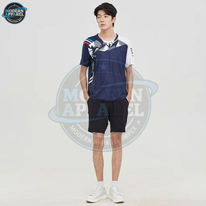 Uniformes de tennis pour hommes sur mesure, nouveau design, vente en gros, haute qualité, séchage rapide, t-shirt de badminton pour hommes, short respirant, uniforme de tennis - Product Image 5