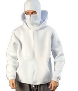 Sudaderas con capucha de gran tamaño de algodón 100% de alta calidad con sudaderas con cremallera de máscara para hombres transpirables nuevas sudaderas con capucha con estilo para hombres con OEM - Product Image 6