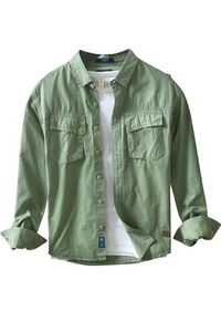 Chemise à manches longues pour homme, 100% coton, boutonnée, décontractée, avec poche, pour l'automne - Product Image 2