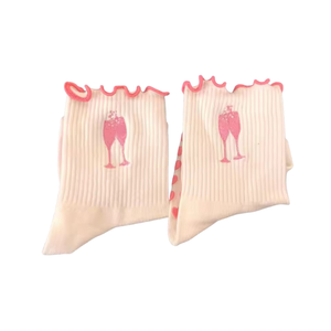 Wholesale <b>Hot</b> Sale High Quality Custom Cute Design Cotton Non Slip with Grips Pilates Yoga <b>Socks</b> for Girls - Product Image 2