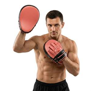 Equipo de Boxeo, Guantes de Entrenamiento de Cuero de Alta Densidad, Almohadillas Curvas para Manos, para Kickboxing y MMA - Product Image 3