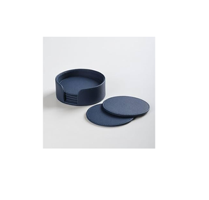 Sous-verre carré en cuir noir avec bords cousus, tapis de table, dessous de tasse pour la salle à manger et la maison, nouveau sous-verre artisanal en cuir - Product Image 5