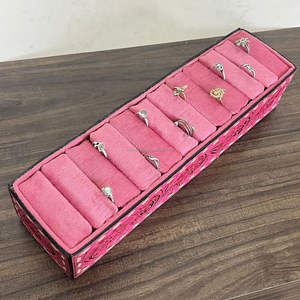 แท่นวางแสดงแหวนหนังทำมือกล่องเก็บเครื่องประดับที่จัดระเบียบเครื่องประดับดีไซน์หรูหราสำหรับร้านค้าและใช้ในบ้าน - Product Image 6