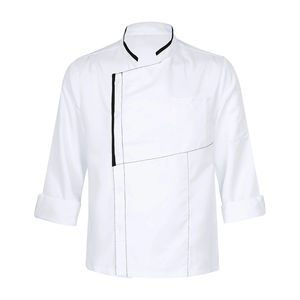 Chaqueta de Chef de Polialgodón de Nueva Calidad y Chaqueta de Chef Económica con Doble Botonadura y Logotipo Personalizado, Uniformes de Chef para Restaurante - Product Image 1