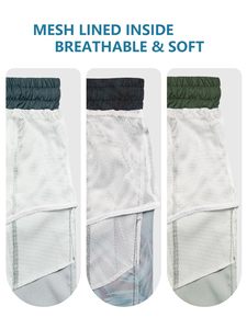 Shorts pour hommes à taille élastique, imprimé tropical, avec cordon de serrage, décontracté, pour la plage et les vacances d'été, coloré, léger, blanc, haut de gamme pour l'été et la plage - Product Image 5