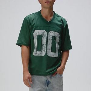 เสื้อฟุตบอลอเมริกันสีเขียวปรับแต่งได้ ไซส์พลัส สำหรับผู้ชาย ระบายอากาศได้ดี แห้งเร็ว น้ำหนักเบา พิมพ์ลายแบบซับลิเมชั่น - Product Image 1