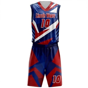 Uniforme de basket-ball pour hommes en tissu mesh 100% polyester respirant, anti-UV, anti-bactérien, avec logo personnalisé OEM/ODM - Product Image 1