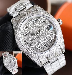 Reloj de Pulsera para Hombre con Caja de Acero Inoxidable, Esfera de Cristal, Resistente al Agua 10 Bar, Cierre de Brazalete con Incrustaciones Completas de Moissanita - Product Image 3