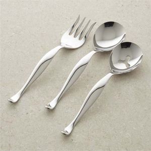 Hot Selling Stainless Steel Silver Plated Amazing Deer Head end Handle Spoon & Fork Soup Salad Serving Coffee Spoon Server <b>Set</b> - Product Image 2