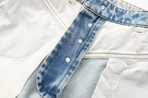 Shorts en jean déchirés perlés pour femme, qualité supérieure, en denim stretch délavé, fabriqués au Pakistan - Product Image 6