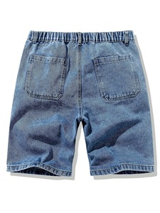 <b>Men's</b> Denim Shorts Summer Cotton Short Pants Slim Fit <b>Elastic</b> Male Clothing Plus Size Casual <b>Jeans</b> Shorts With Zippers Pockets - Product Image 2