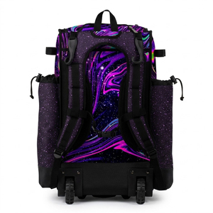 Sac de sport à roulettes sur mesure pour baseball et softball, sac hybride à roulettes pour bâtons, sac à dos à roulettes, sacs à bâtons personnalisés - Product Image 2