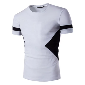T-shirts de sport pour hommes 100 % coton de haute qualité, entièrement personnalisables, à manches courtes, col rond, anti-boulochage, coupe ajustée pour musclés, 180g - Product Image 4