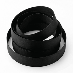 Ruban gros-grain noir de 20 mm, directement de l'usine, pour nœuds de cheveux, garnitures de vêtements, décoration de chaussures, poignées de sacs et projets de couture. - Product Image 2