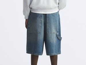 Pantalones Cortos de Mezclilla Casuales para Hombre, Estilo Urbano Estadounidense, Corte Holgado, Ligeros, Moda Urbana - Product Image 6
