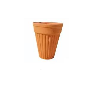 Mug à café en céramique Kulhad, design minimaliste orange, vaisselle réutilisable pour la maison - Product Image 1