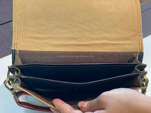 Pur cuir Multi cuir recyclé couleur trapu sac à main haute qualité en cuir sac à main coloré femmes côté fronde sacs - Product Image 6