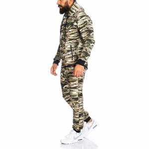Pantalones Deportivos de Forro Polar Ligeros y Transpirables con Estampado de Camuflaje Personalizado de Alta Calidad, Sudadera con Capucha, Traje Deportivo para Hombre - Product Image 3