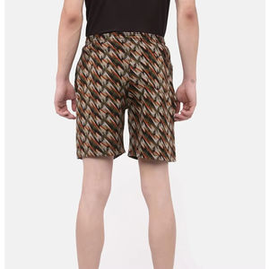 Pantalones Cortos Deportivos para Hombre con Estampado Geométrico, Secado Rápido, Cintura con Cordón Ajustable, Estilo Casual, Corte Medio, 100% Poliéster Tejido - Product Image 2