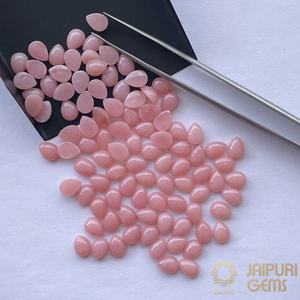 Gemas de Ópalo Rosa Natural de Jaipur, Piedras Sueltas con Corte de Pera, Cabujones Calibrados de 5mm, 6mm, 7mm, Pulidos y Opalescentes, Directo del Distribuidor - Product Image 2