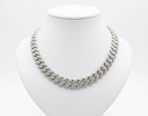 Collar de Diamantes de Cadena Cubana de Hip Hop al por Mayor, Cadena Cubana de Oro de 14 Quilates con Diamantes Cultivados en Laboratorio para Hombre, para Fiestas - Product Image 1