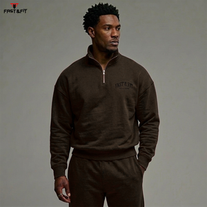 Nouveauté Hiver : Sweats à Capuche Demi-Zip en Polaire 100% Coton pour Hommes, Séchage Rapide, Prix de Gros en Promotion - Product Image 1
