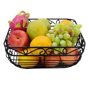Panier à fruits en métal noir, fonctionnel, pliable, permettant un rangement facile lorsqu'il n'est pas utilisé ou en voyage - Product Image 4