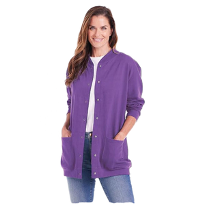 Women's Vintage Knitted <b>Cardigan</b> 80% Polyester 20% Cotton Blend Breathable Long Sleeve V-Neck Summer OEM ODM In-Stock - Product Image 1
