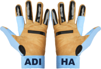 Guantes de Bateo de Béisbol de Cuero Premium, Ambidiestros, Flexibles, Tamaños y Colores Personalizables, Cierre de Gancho y Bucle, Gran Calidad, Adiha