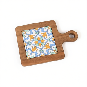 Wooden Printed Serving Tray with Handles for Tea Coffee Snacks or Breakfast <b>Kitchen</b> Decor Tray - Product Image 2